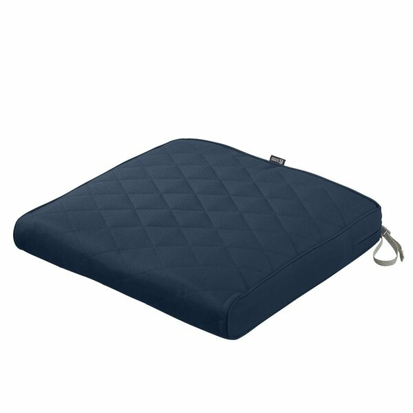 Classic Accessories Montlake Fade Safe Square & Rectangle Seat Quilted Dining Cushion; Navy - 21 x 19 x 3 in. CL57591